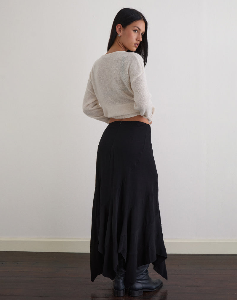 Rombe Maxi Skirt in Black