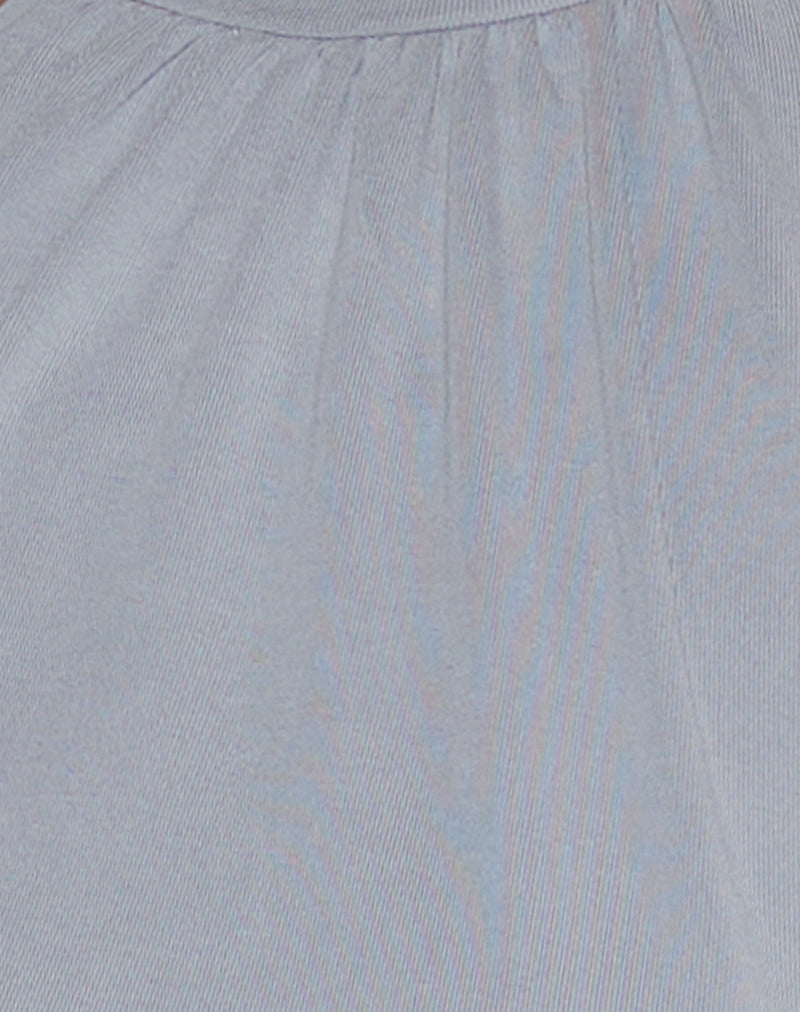 Romesa Halterneck Top in Cupro Lilac Grey