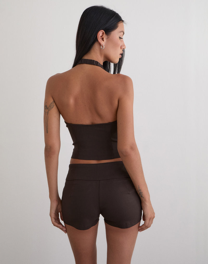 Lucen Mini Short in Tailoring Brown