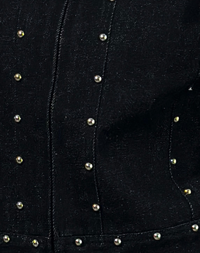 Ronira Jacket Chambray Studs in Black