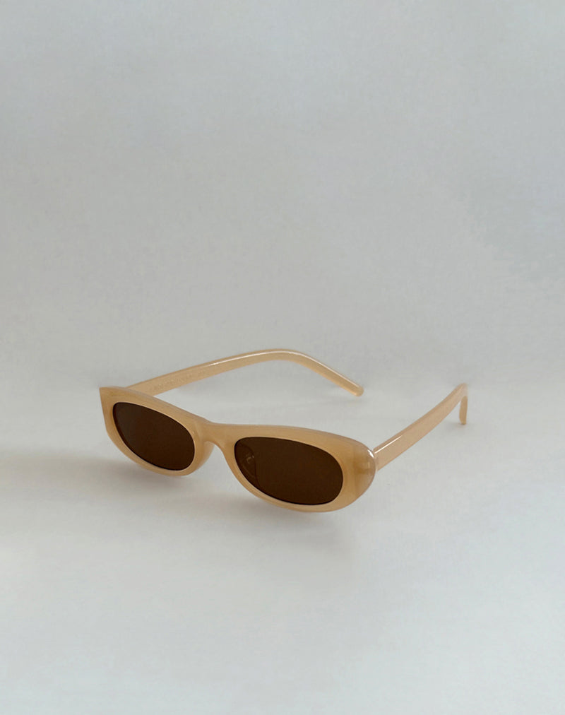 Rotu Rectangle Sunglasses in Opaque Tan