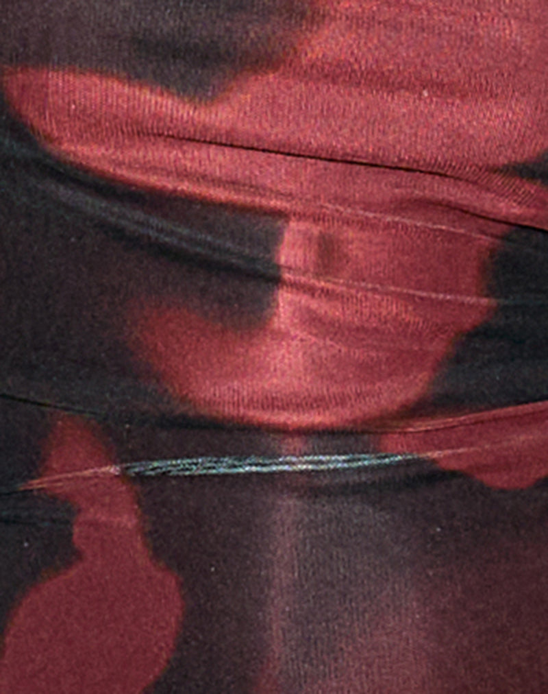 Roxe Top in Digi Flower Red