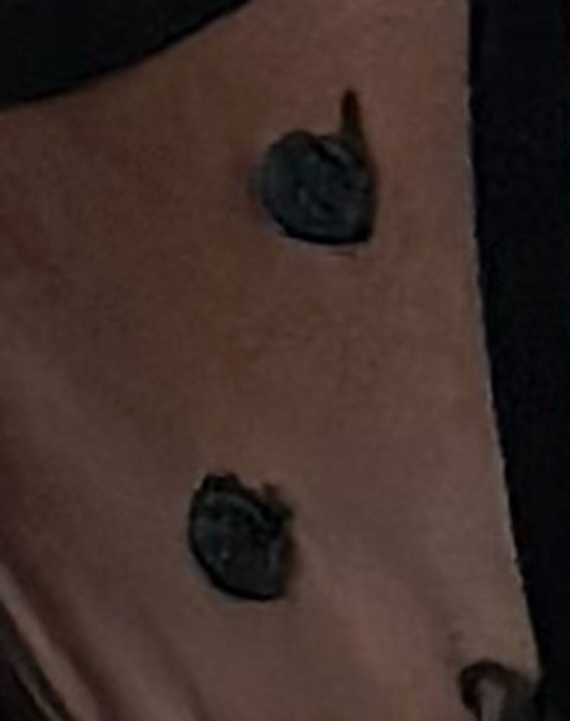 Keyra Thong in Black Mesh with Polkadot Embroidery