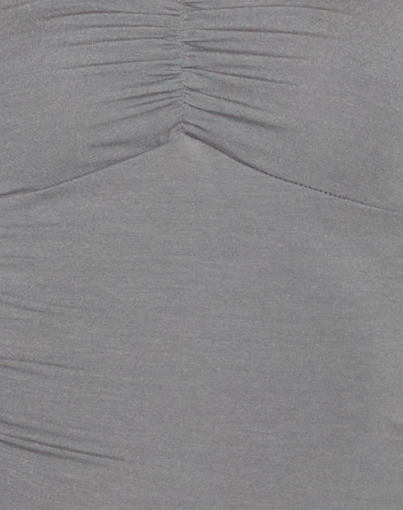 Ruki Bandeau Top in Rayon Jersey Grey