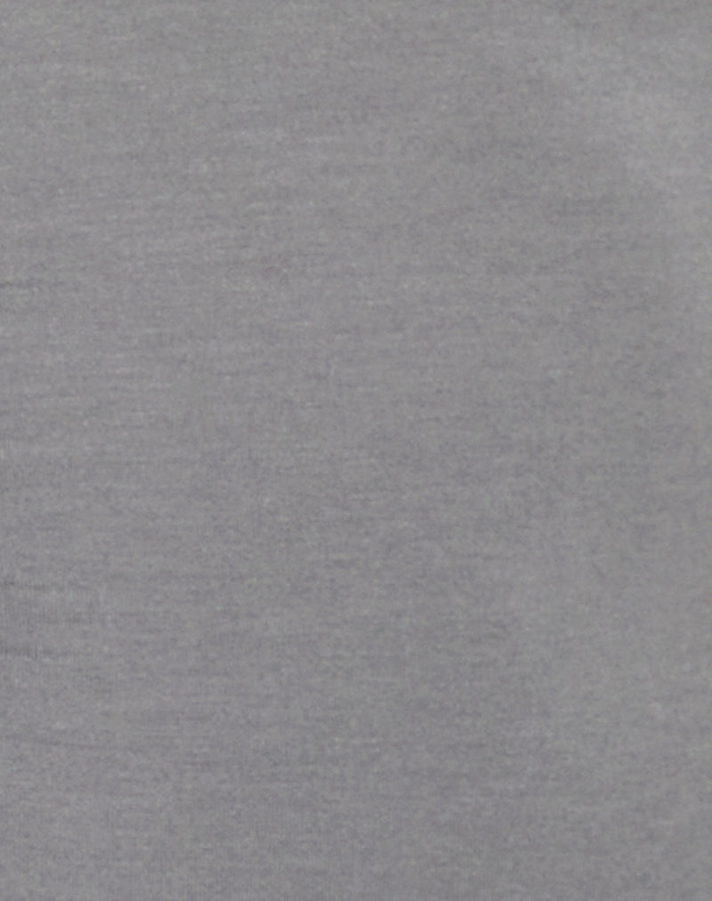 Amane Foldover Short in Rayon Jersey Grey