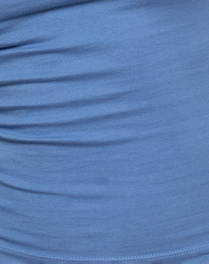 Runaba Backless Tank Top in Ibiza Blue