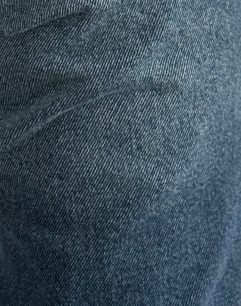 Rigid Low Rise Flare Jeans in Dark Vintage