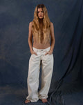 Roomy Extra Wide Low Rise Jeans in Off White