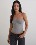 Ruki Bandeau Top in Rayon Jersey Grey
