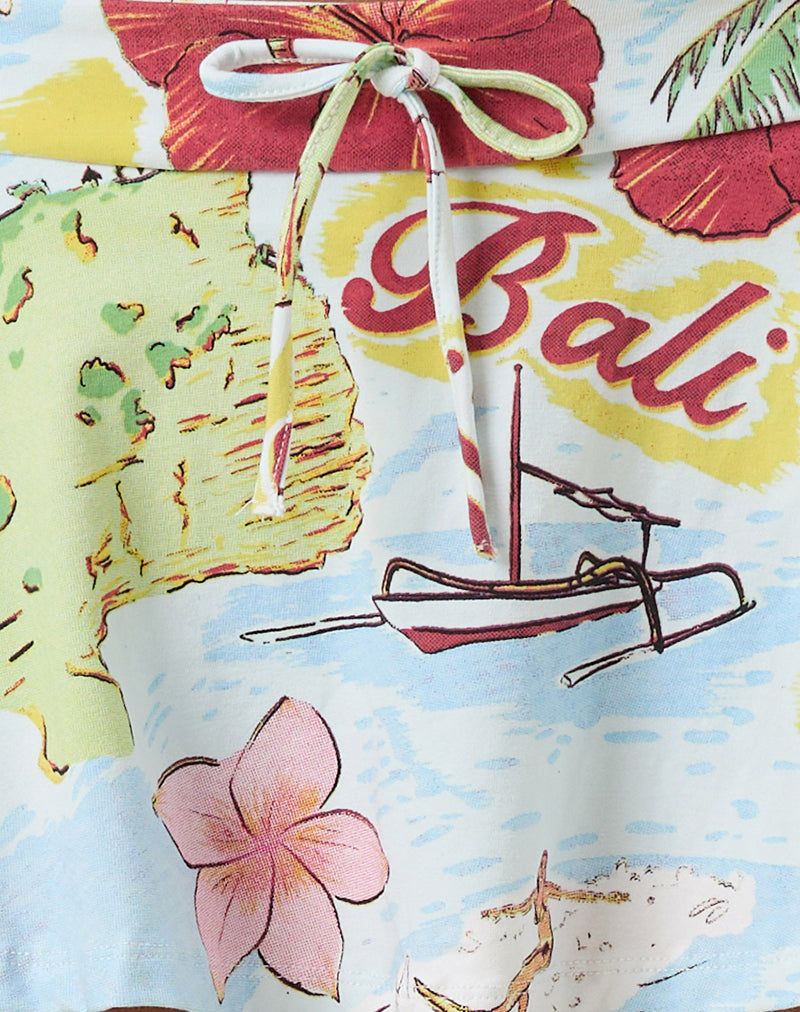 Saeko Micro Skort in Bali Blue