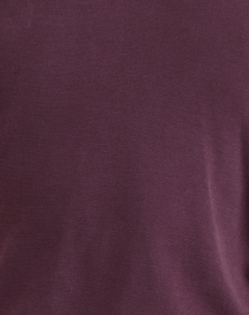 Saerin Halter Top in Cupro Deep Purple