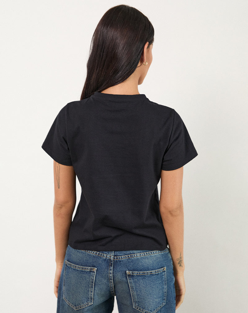 Sakha Top in Black with I Love WFH Slogan