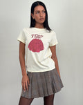 Saki Tee in Buttermilk with Party Time Print
