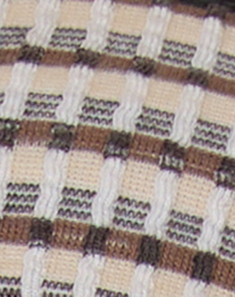 Sala Headband in Brown Stripe Textured Rib