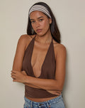 Sala Headband in Brown Stripe Textured Rib