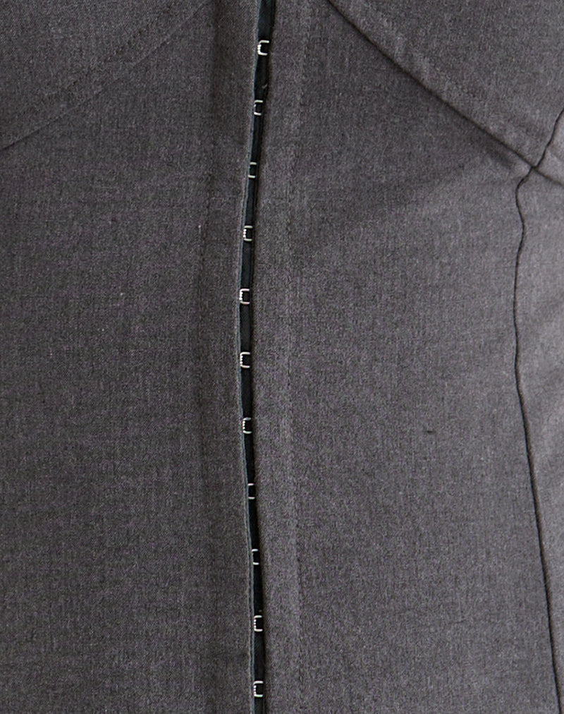 Salpa Plunge Top in Tailoring Charcoal