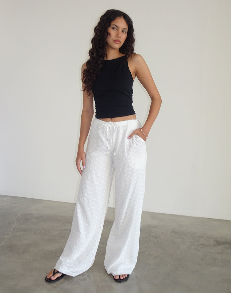 Samir Trouser in Broderie White