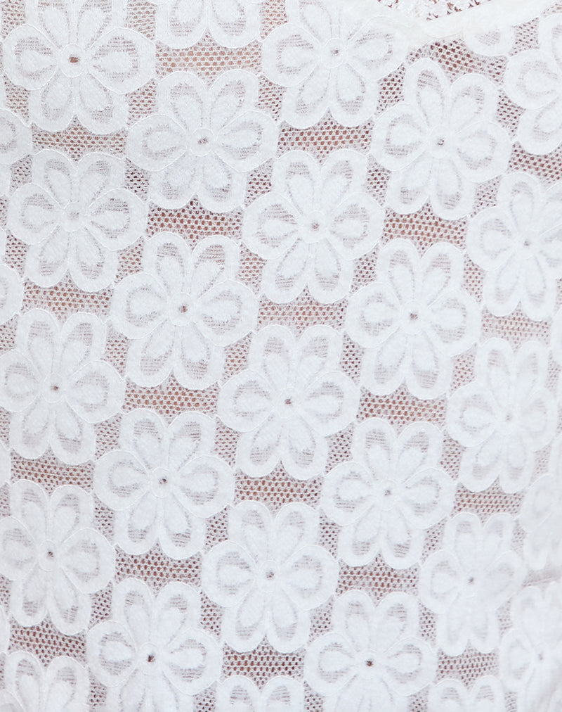 Sanjana Top in Lace Ivory