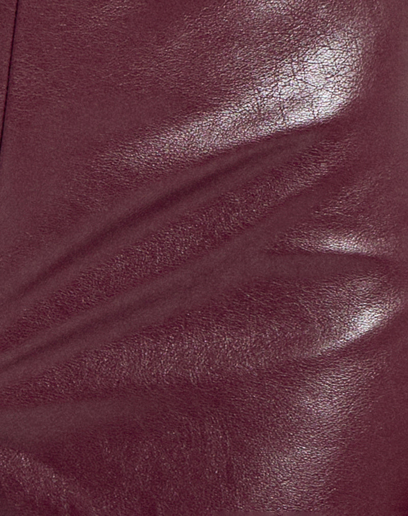 Sanne Hot Pants in PU Burgundy