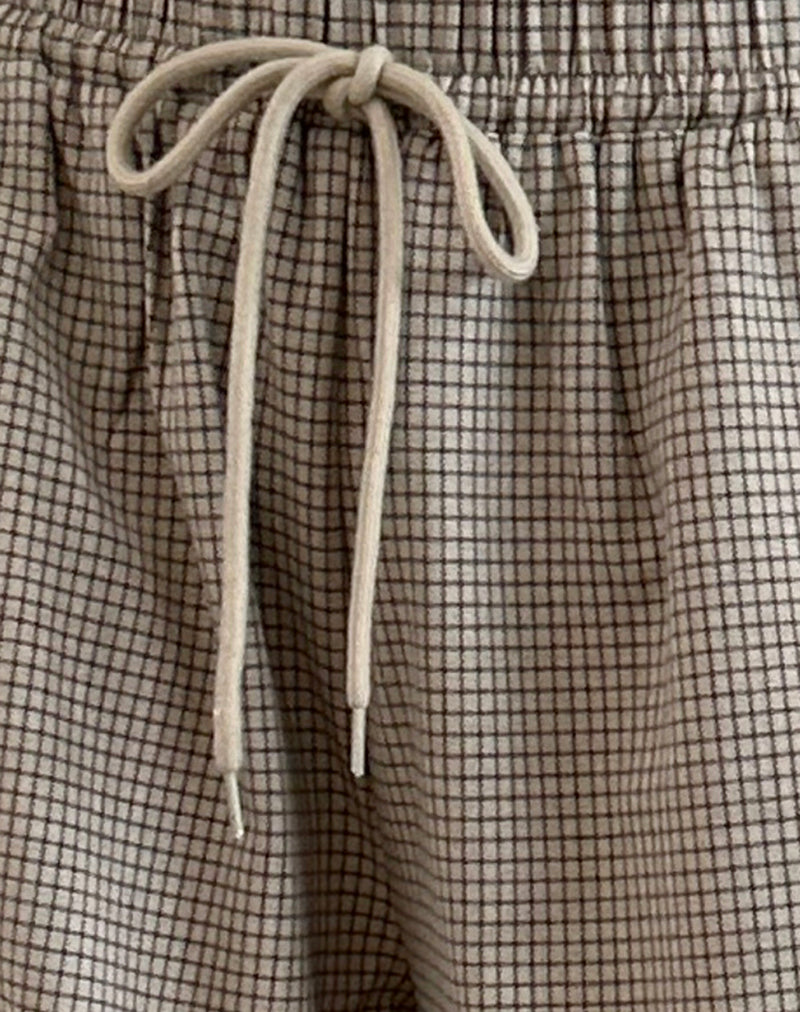 Sasari Oversized Trouser in Check Grey