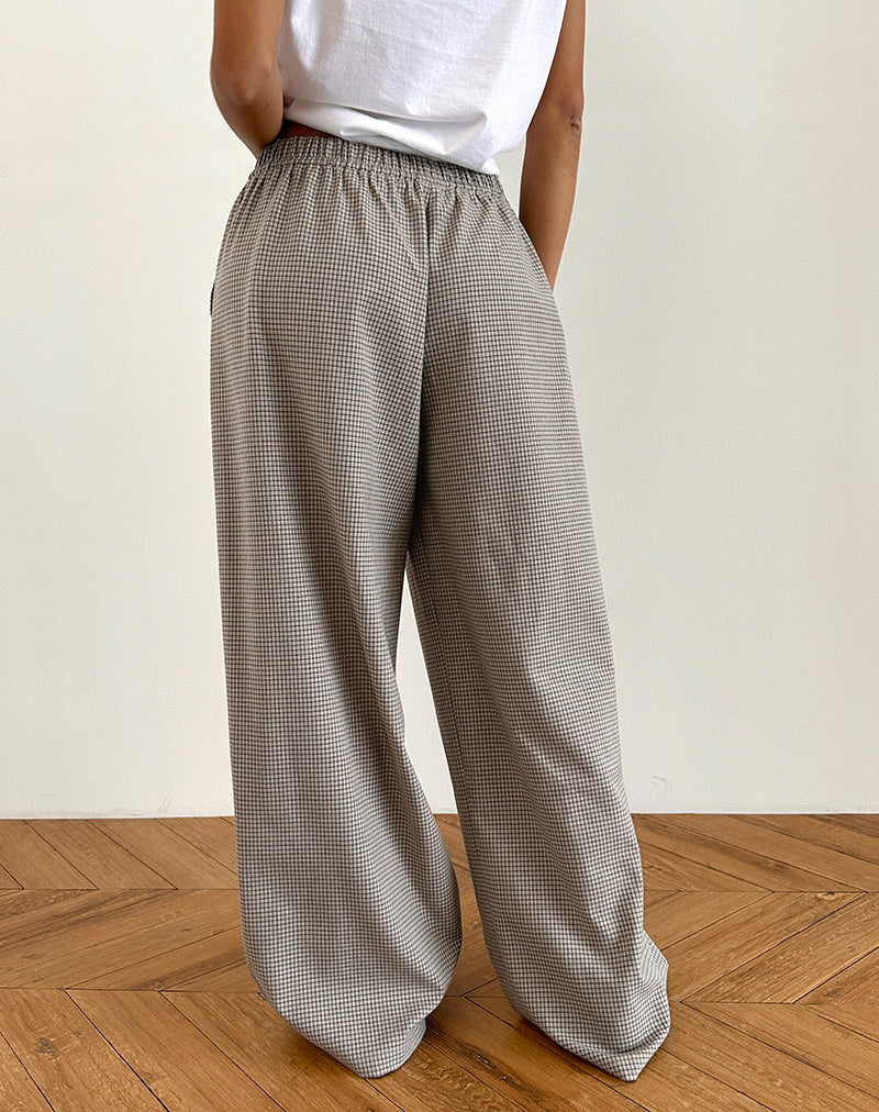 Sasari Oversized Trouser in Check Grey