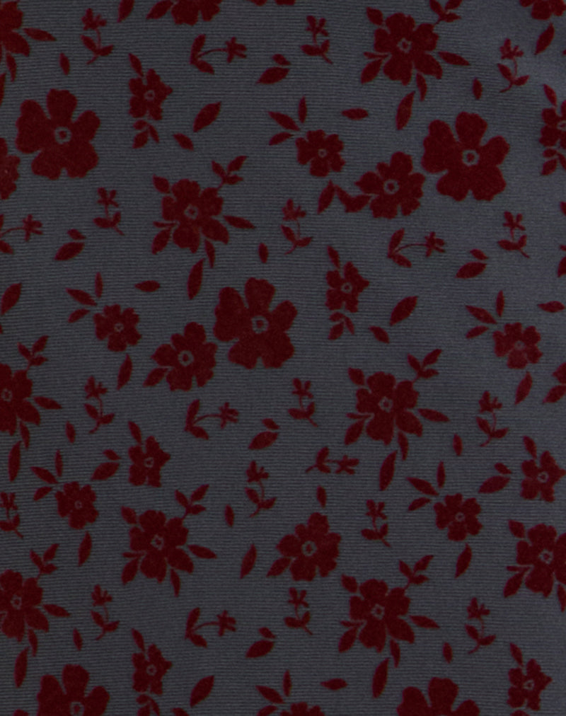 Sayidan Maxi Dress in Garden Floral Blue Grey