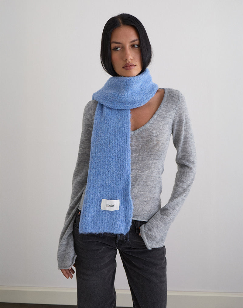 Scarf in Plain Blue