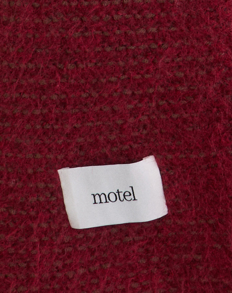 Scarf in Plain Burgundy