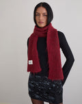 Scarf in Plain Burgundy