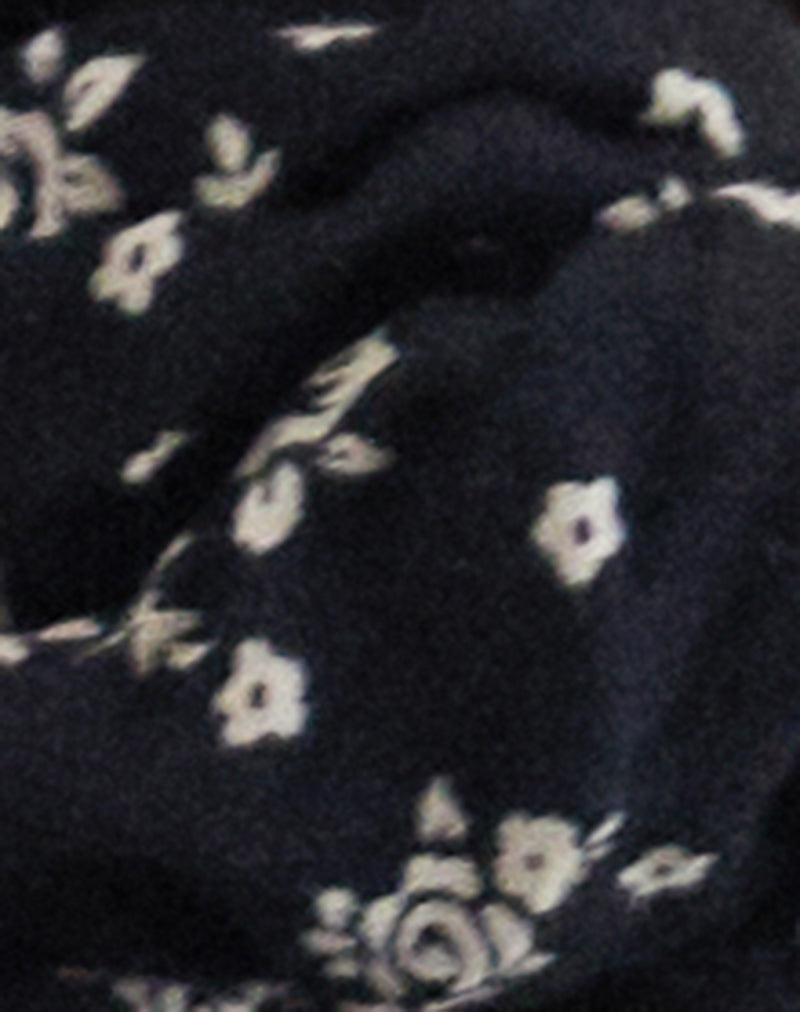 Scrunchie in Floral Land Black