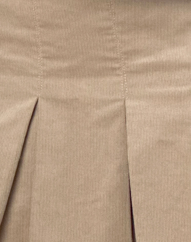 Sejuani Mini Skirt in Sand Cord