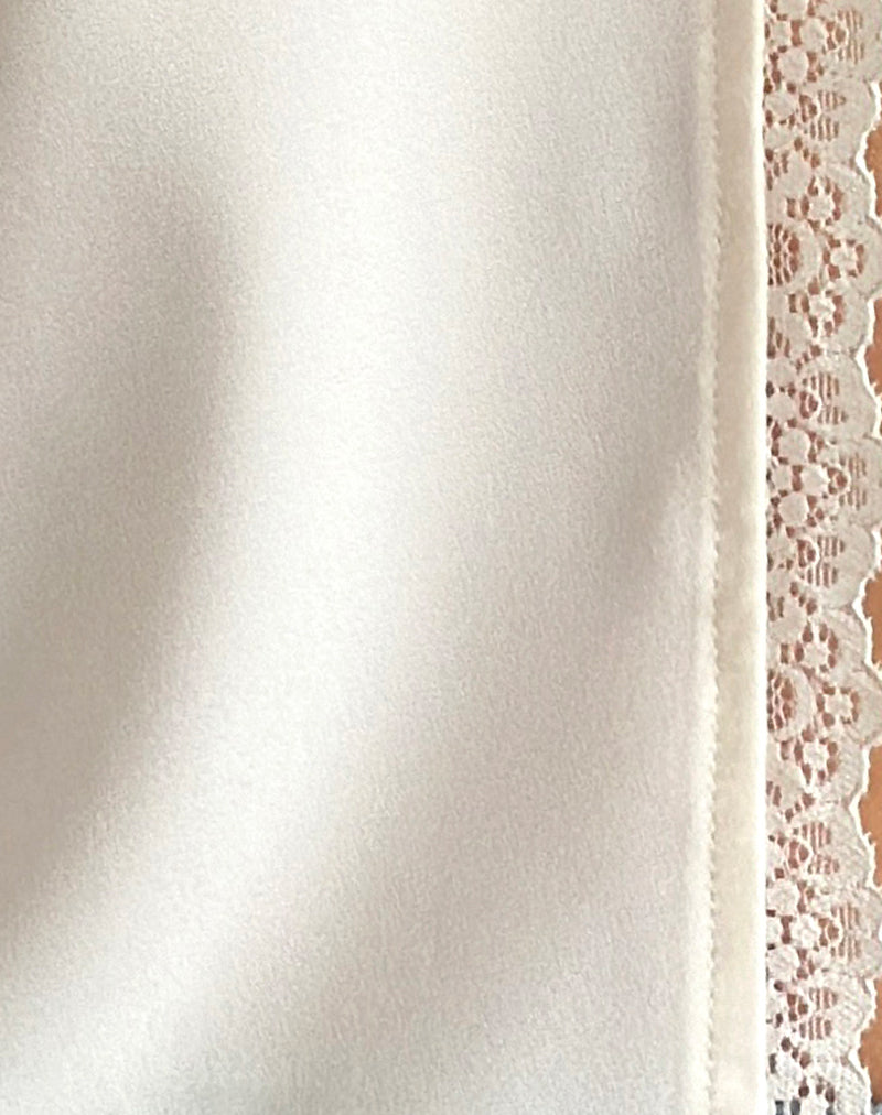 Selene Top in Satin Ivory