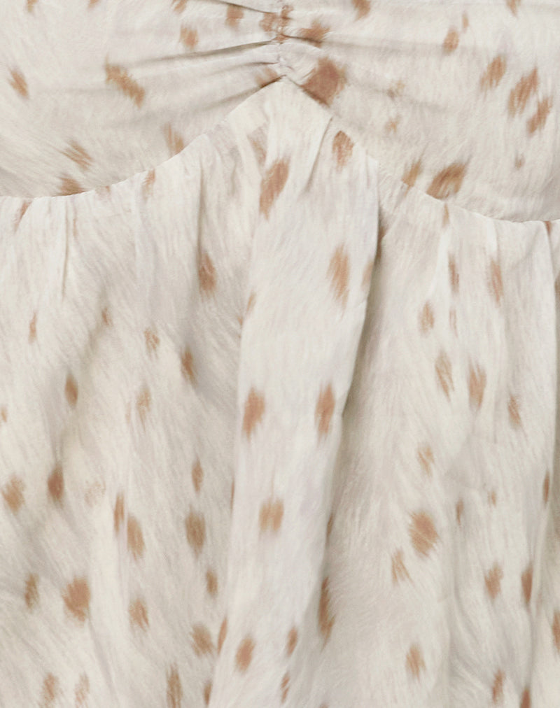 Setsuko Bandeau Longline Top in Bambi Ivory