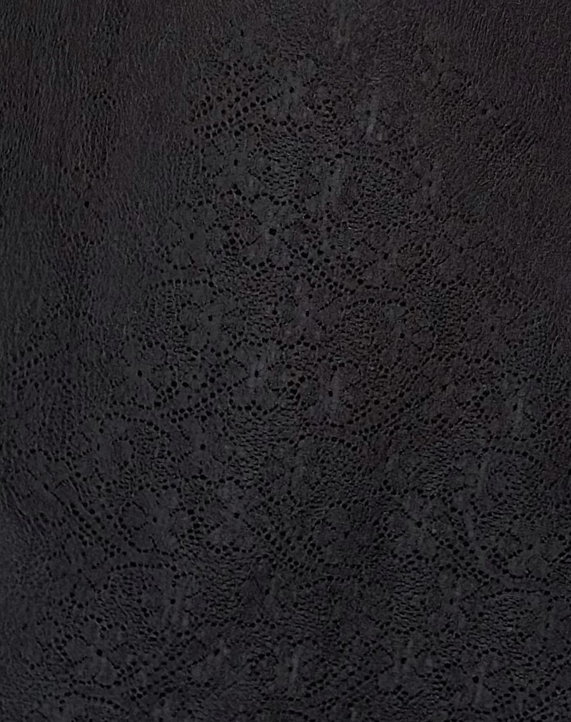 Severine Bardot Mini Dress Lace Black