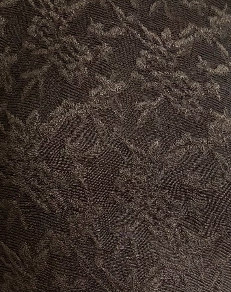 Sevila Dress in Jacquard Knit Dark Brown