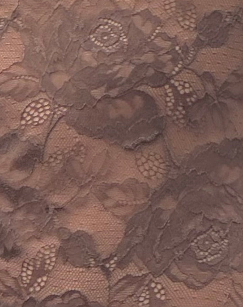 Sevila Long Sleeve Mini Dress in Dark Brown