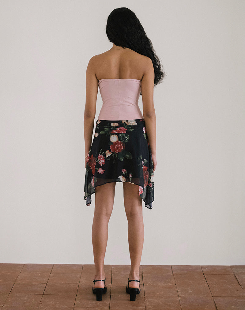 Tyler Skirt in Renaissance Rose Black
