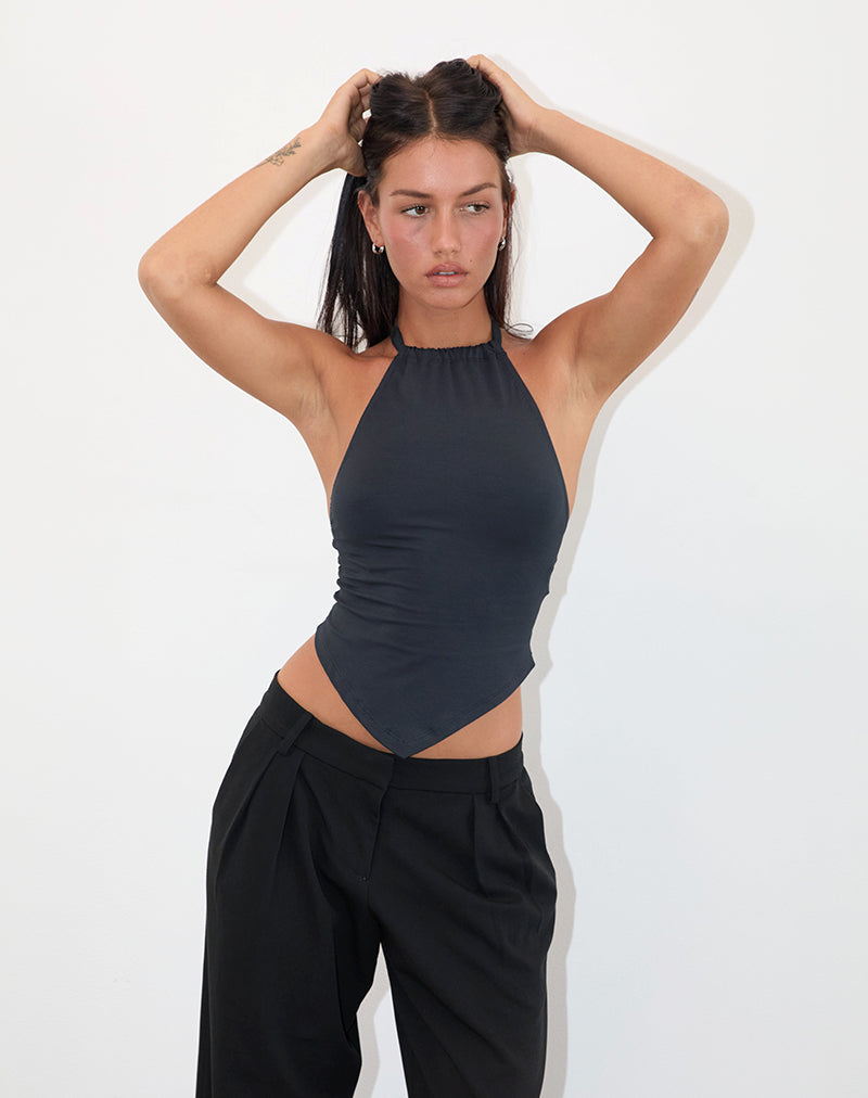Shalas Halter Top in Jersey Ocean Storm