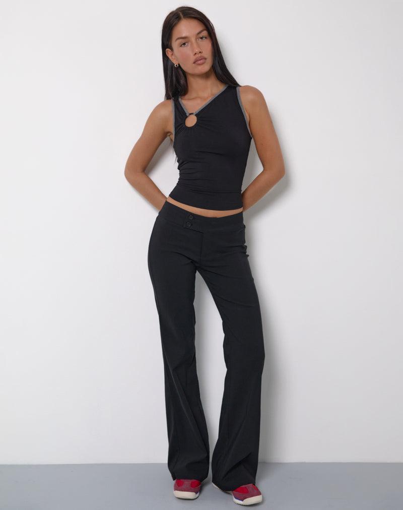 Sharena O Ring Vest Top in Black