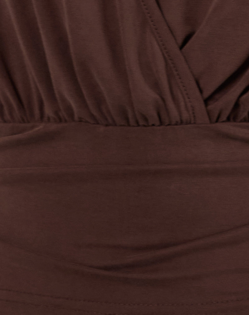 Sherlyn Halter Top In Bitter Chocolate