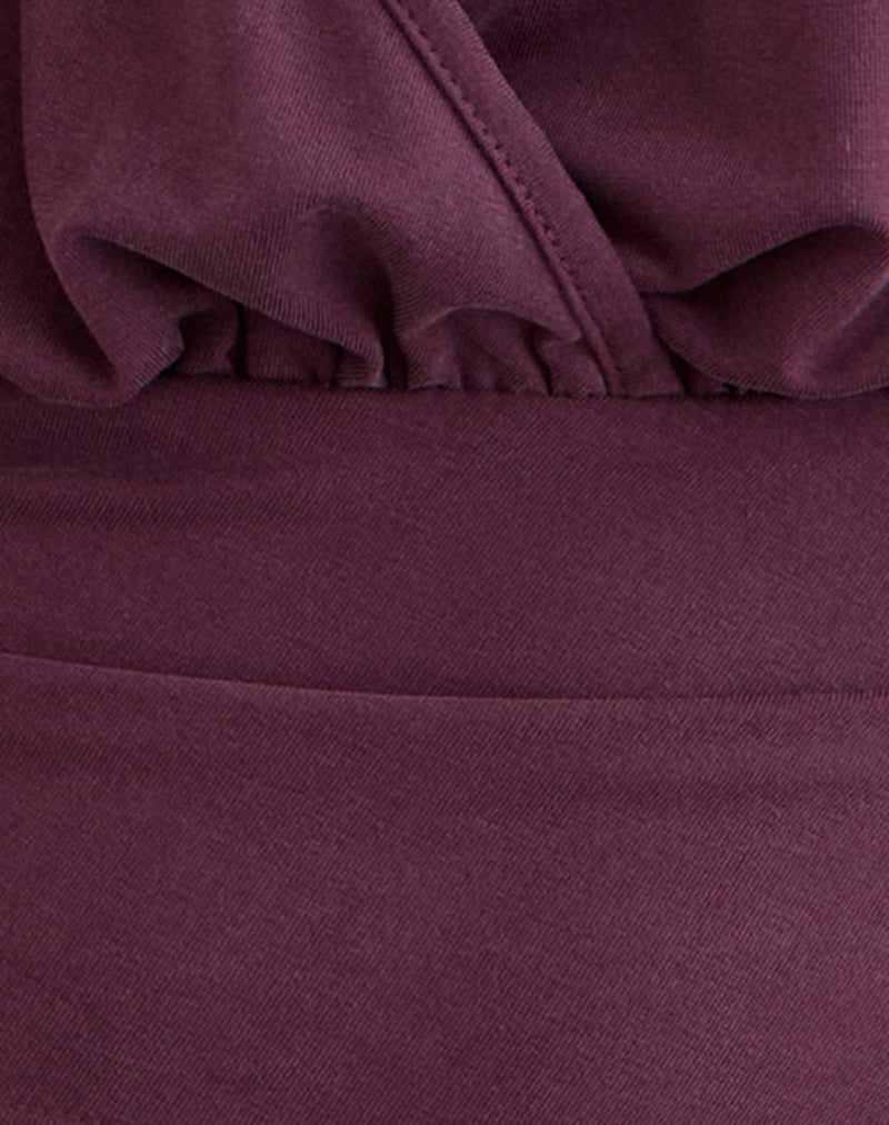 Sherlyn Halter Top in Cupro Deep Purple