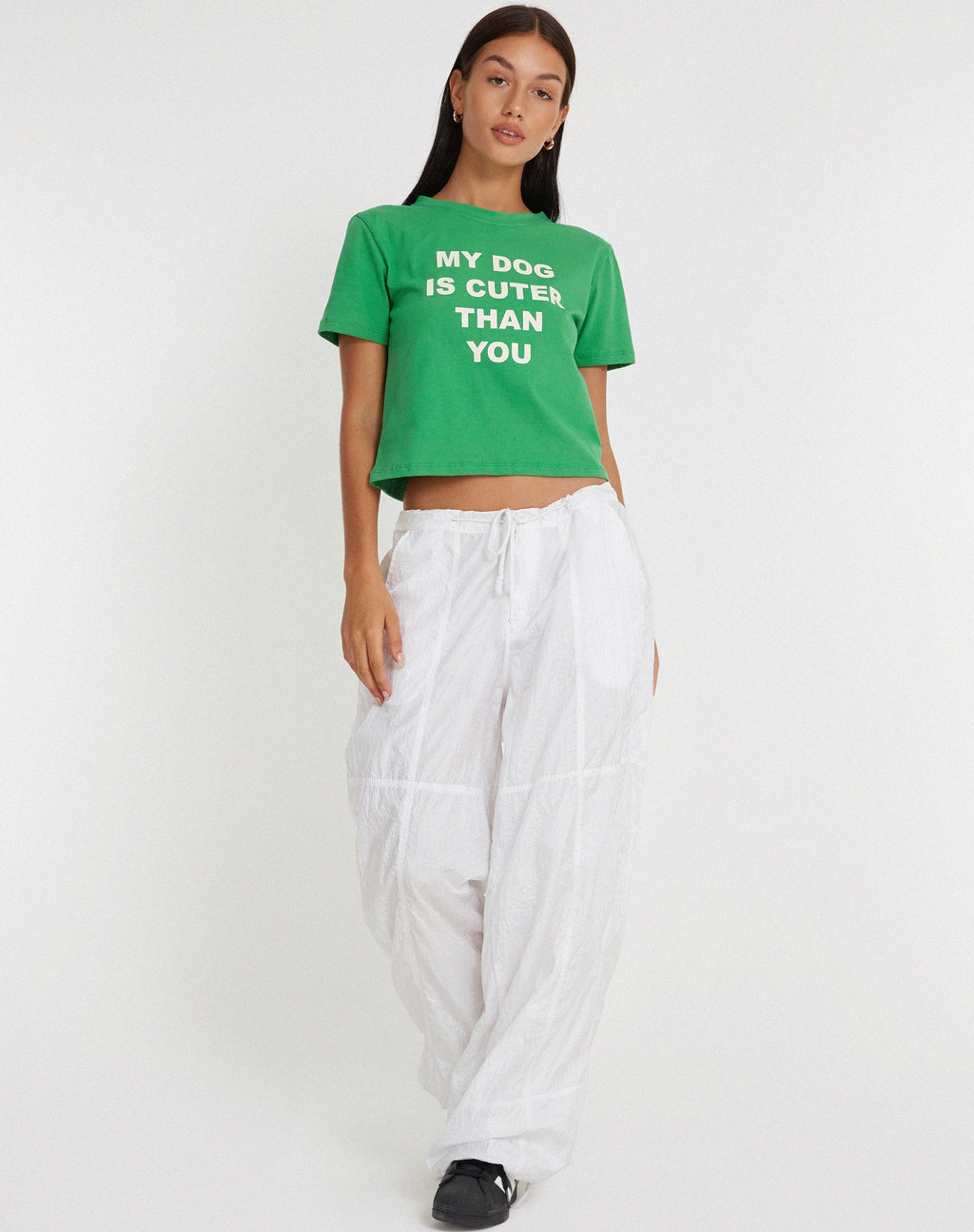 Shrunk Tee in Bush Green My Dog Is Cuter Than Yours