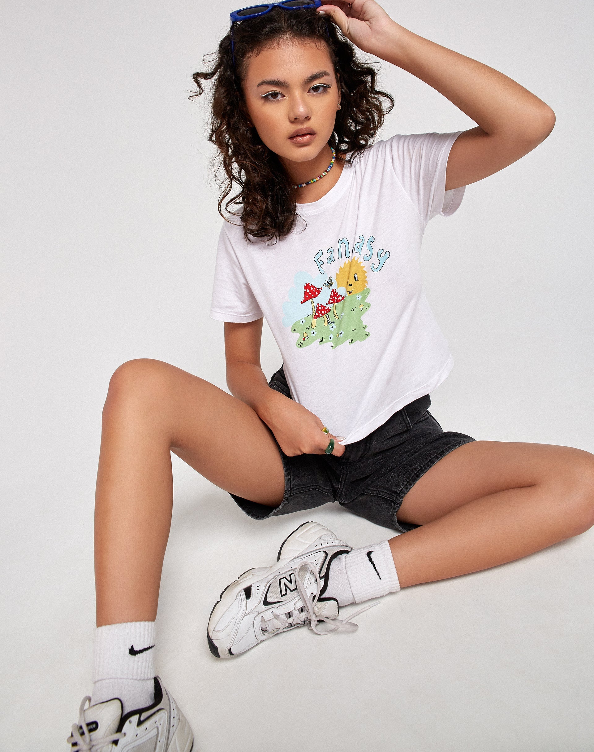 Dad Denim Shorts in Black Wash