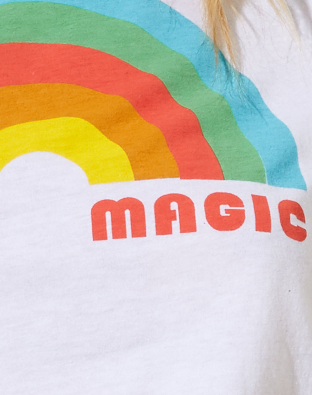 Shrunk Tee in White Magic Rainbow Mushroom