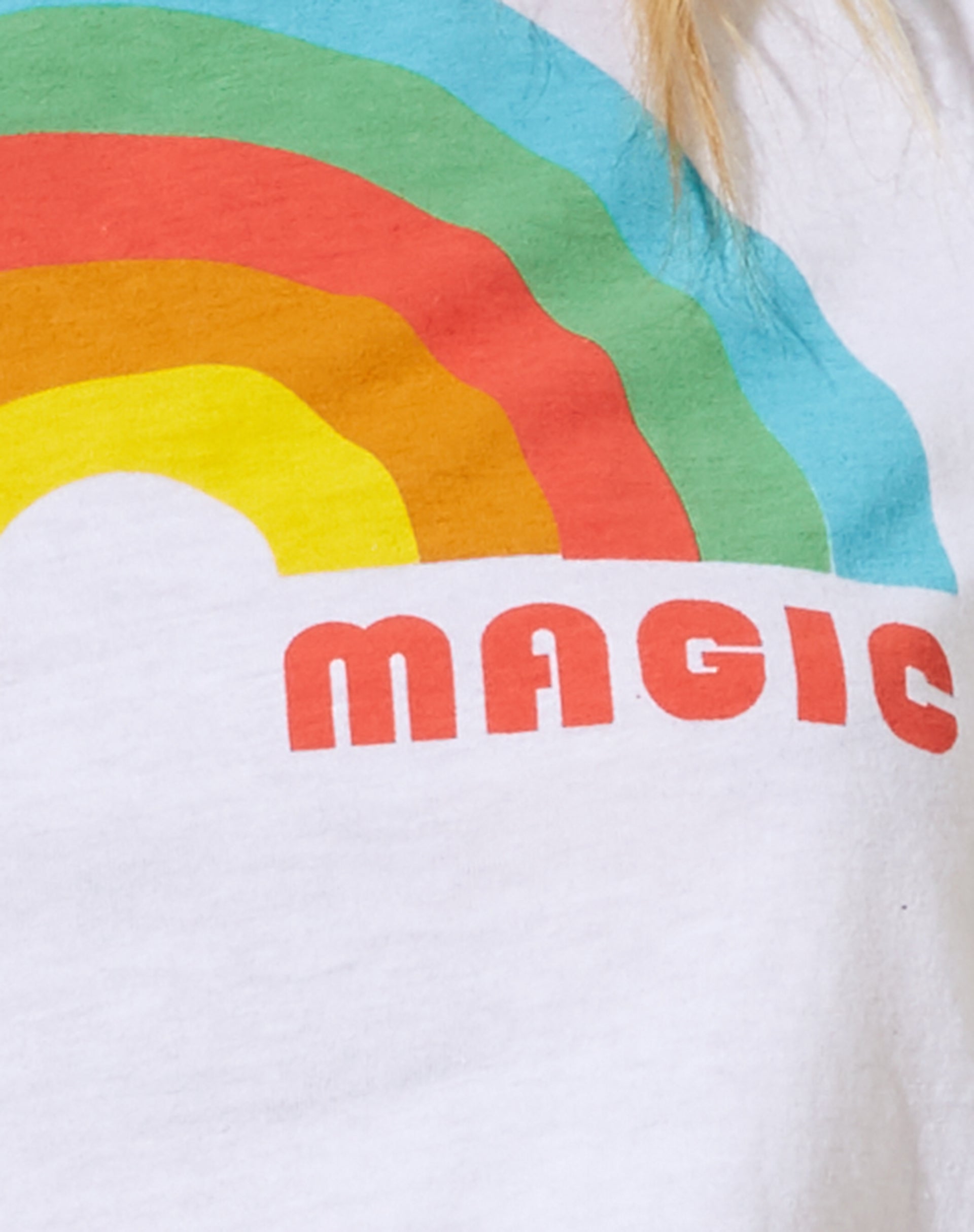 Shrunk Tee in White Magic Rainbow Mushroom