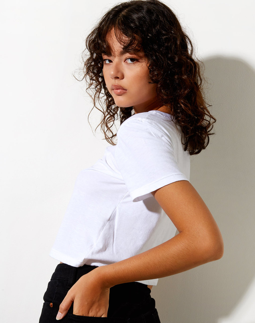 Shrunk Tee in White Will We Dance Again