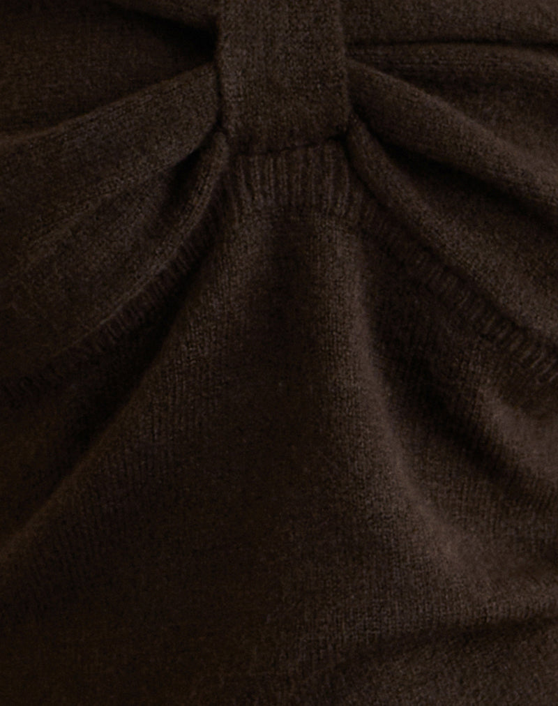 Sikuna Bow Jumper in Brown