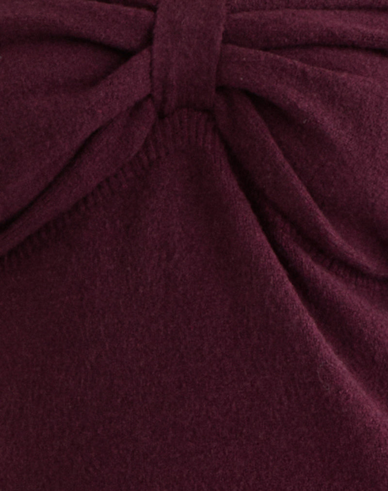 Sikuna Bow Jumper in Deep Purple