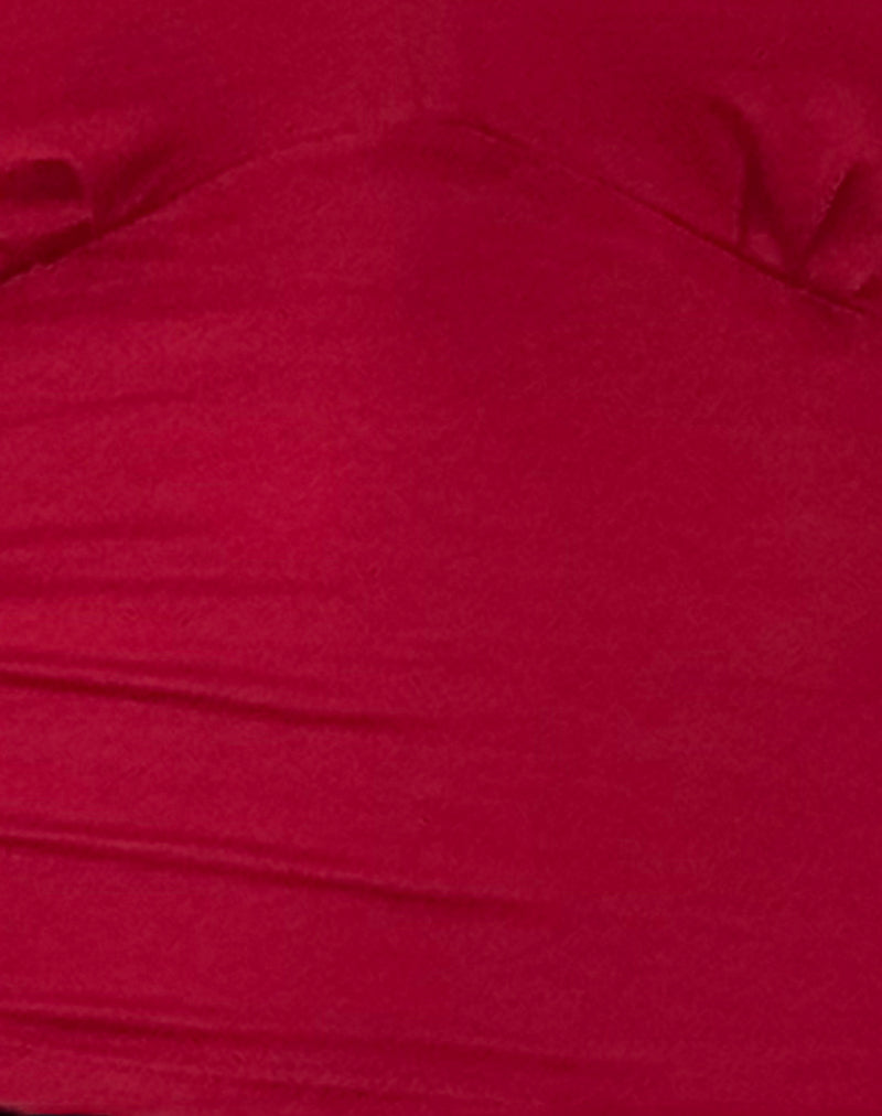 Sisil Long Sleeve Top in Adrenaline Red