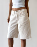 Low Rise Skater Short in Off White